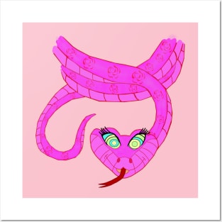 Pink Kaa Hypnotizes You Posters and Art